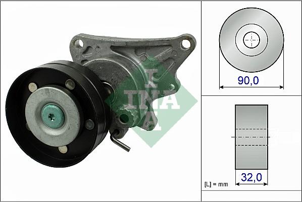 INA 534 0473 10 - Натягувач ременя, клинові зуб. autocars.com.ua