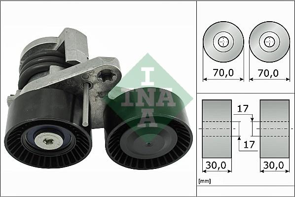 INA 534 0496 10 - Натягувач ременя, клинові зуб. autocars.com.ua