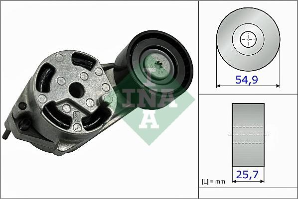 INA 534 0516 10 - Натягувач ременя, клинові зуб. autocars.com.ua