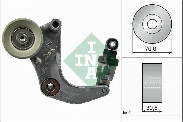 INA 534 0534 10 - Натягувач ременя, клинові зуб. autocars.com.ua