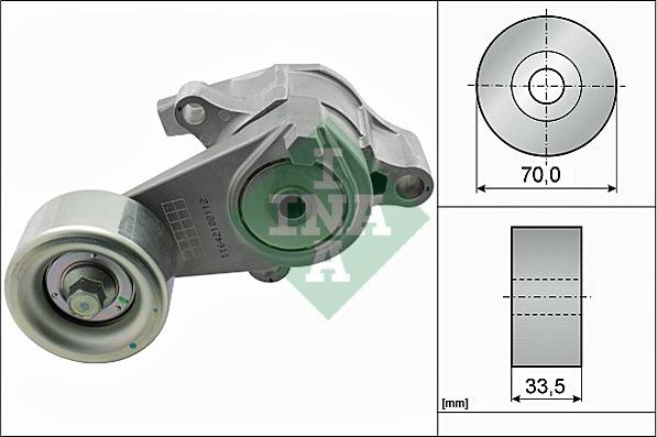 INA 534 0566 10 - Натягувач ременя, клинові зуб. autocars.com.ua