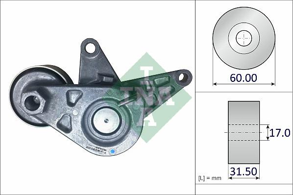 INA 534 0700 10 - Натягувач ременя, клинові зуб. autocars.com.ua