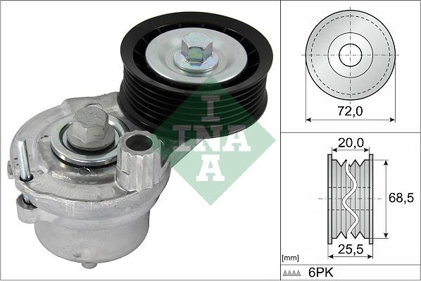 INA 534 0703 10 - Натяжитель, поликлиновый ремень autodnr.net