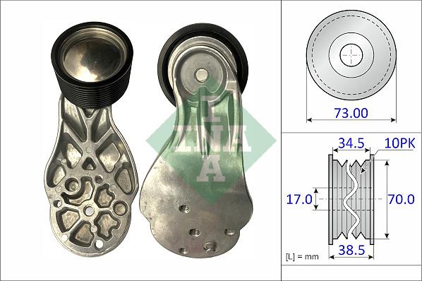 INA 534 0751 10 - Паразитний / провідний ролик, поліклиновий ремінь autocars.com.ua