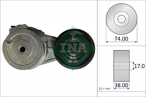 INA 534 0853 10 - Натягувач ременя, клинові зуб. autocars.com.ua