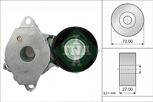 INA 534 0969 10 - Натягувач ременя, клинові зуб. autocars.com.ua