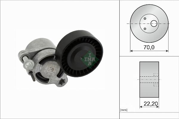 INA 534 1006 10 - Натягувач ременя, клинові зуб. autocars.com.ua
