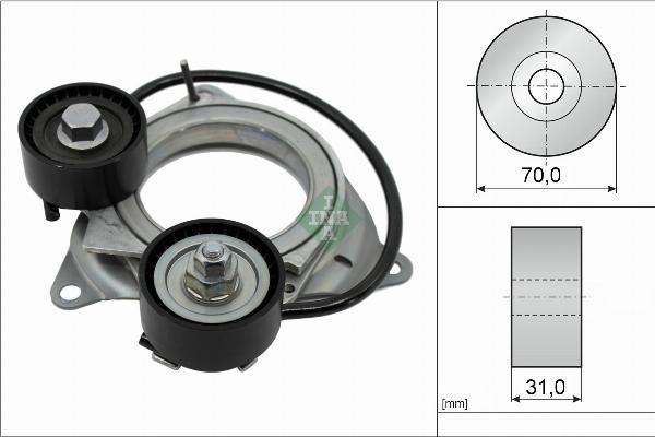 INA 534 1011 10 - Натягувач ременя, клинові зуб. autocars.com.ua