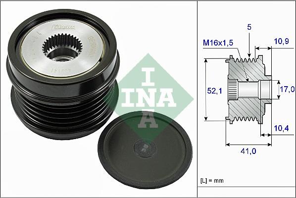 INA 535 0272 10 - Шкив генератора, муфта avtokuzovplus.com.ua