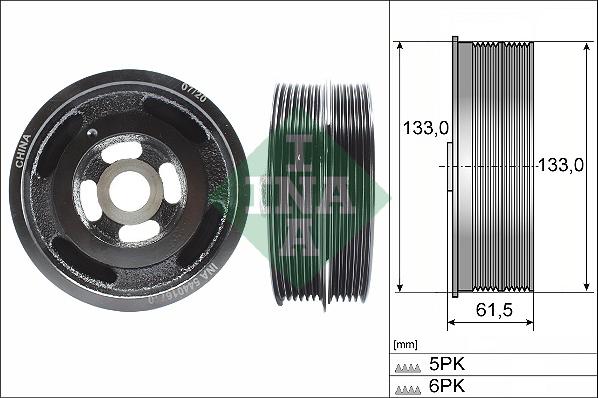 INA 544 0167 10 - Шкив коленчатого вала avtokuzovplus.com.ua