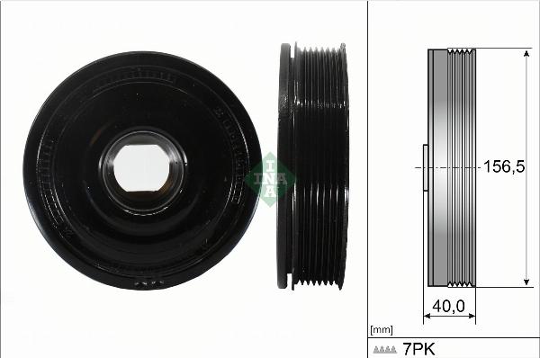INA 544 0187 10 - Ремінний шків, колінчастий вал autocars.com.ua
