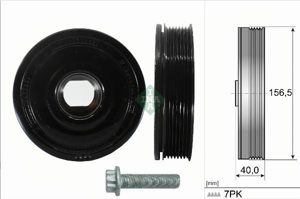 INA 544 0187 20 - Ремінний шків, колінчастий вал autocars.com.ua
