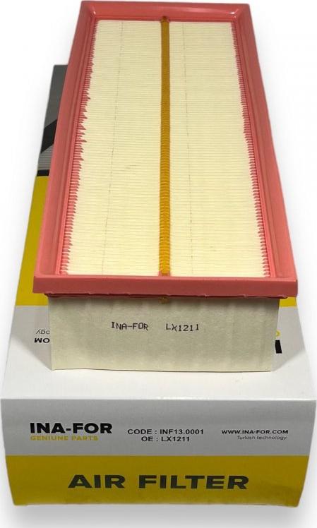 INA-FOR INF13.0001 - Повітряний фільтр autocars.com.ua