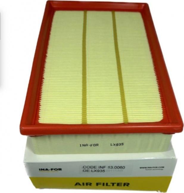 INA-FOR INF13.0060 - Повітряний фільтр autocars.com.ua