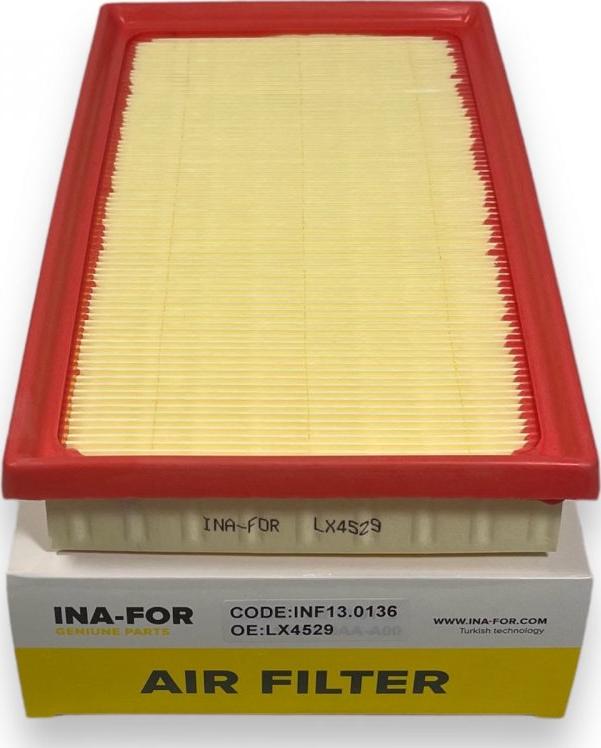 INA-FOR INF13.0136 - Повітряний фільтр autocars.com.ua