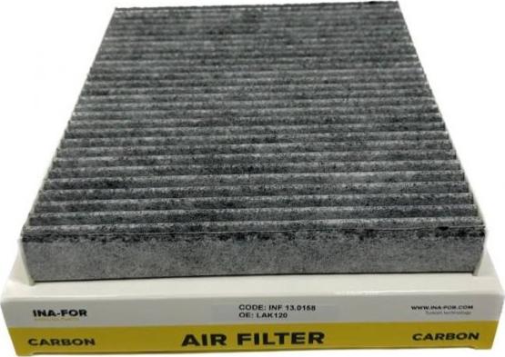 INA-FOR INF13.0158 - Фільтр, повітря у внутрішній простір autocars.com.ua