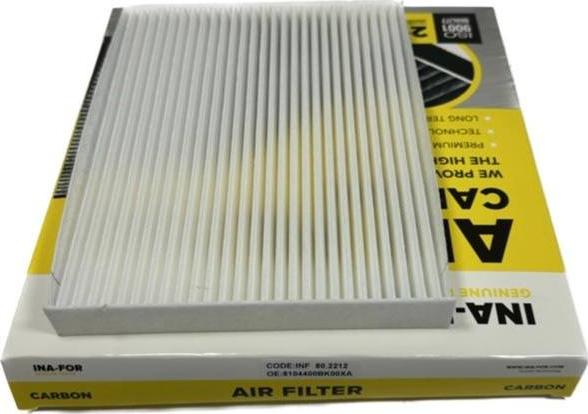 INA-FOR INF80.2212 - Фільтр, повітря у внутрішній простір autocars.com.ua