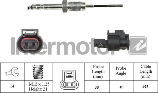 INTERMOTOR 27415 - Датчик, температура вихлопних газів autocars.com.ua