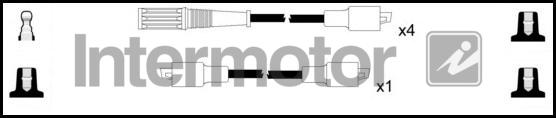 INTERMOTOR 73568 - Комплект проводів запалювання autocars.com.ua
