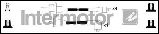 INTERMOTOR 73766 - Комплект проводів запалювання autocars.com.ua