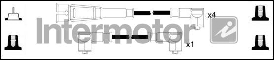 INTERMOTOR 73838 - Комплект проводів запалювання autocars.com.ua