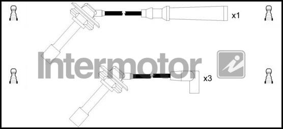 INTERMOTOR 76274 - Комплект проводів запалювання autocars.com.ua