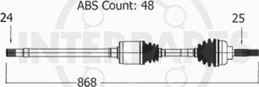 InterParts CT816206A1 - Приводной вал avtokuzovplus.com.ua