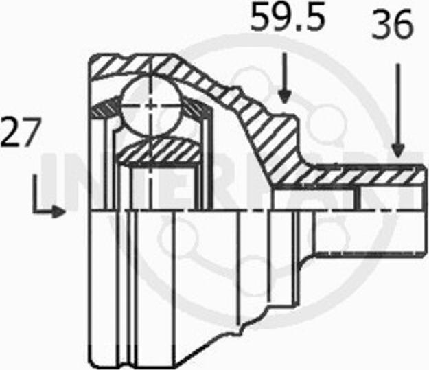 InterParts OJ1451 - Шарнирный комплект, ШРУС, приводной вал autodnr.net