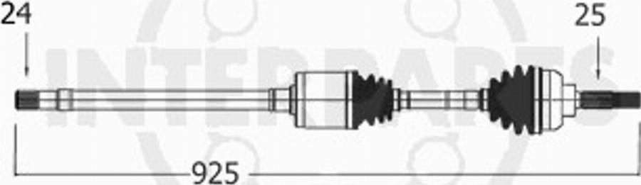 InterParts PG-8-33-206 - Приводной вал autodnr.net