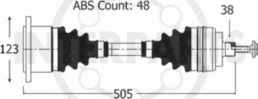 InterParts VW-8-20-305A - Приводной вал autodnr.net