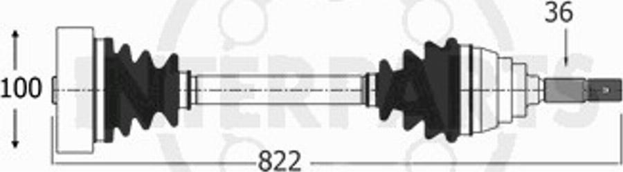 InterParts VW-8-20-218 - Приводной вал avtokuzovplus.com.ua