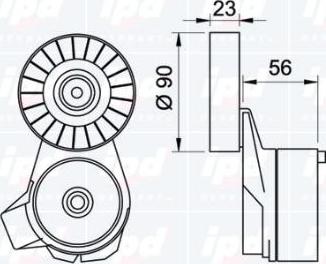 IPD 10-0375 - Натягувач ременя, клинові зуб. autocars.com.ua