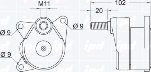 IPD 10-0461 - Натяжитель, поликлиновый ремень avtokuzovplus.com.ua