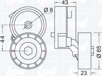 IPD 10-0889 - Направляющий ролик, поликлиновый ремень avtokuzovplus.com.ua