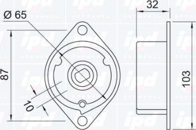 IPD 10-0991 - Натягувач ременя, клинові зуб. autocars.com.ua