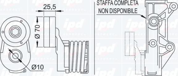 IPD 10-1031 - Натяжитель, поликлиновый ремень avtokuzovplus.com.ua