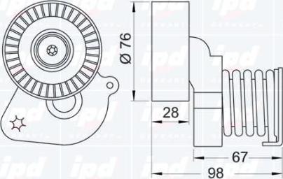 IPD 10-1035 - Натяжитель, поликлиновый ремень avtokuzovplus.com.ua