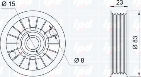 IPD 14-0031 - Направляющий ролик, поликлиновый ремень autodnr.net