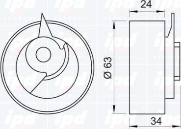 IPD 14-0049 - Натяжна ролик, ремінь ГРМ autocars.com.ua