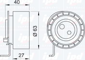 IPD 14-0070 - Натяжна ролик, ремінь ГРМ autocars.com.ua
