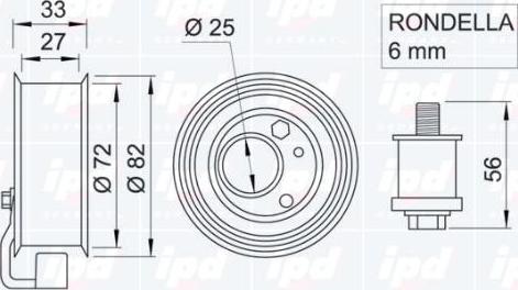 IPD 14-0077 - Натяжной ролик, ремень ГРМ autodnr.net