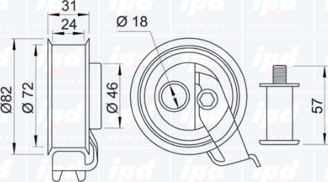 IPD 14-0079 - Натяжной ролик, ремень ГРМ avtokuzovplus.com.ua