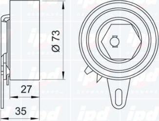 IPD 14-0116 - Натяжна ролик, ремінь ГРМ autocars.com.ua