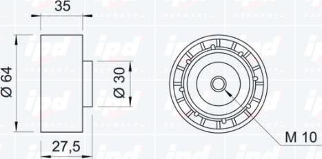 IPD 14-0087 - Направляющий ролик, зубчатый ремень avtokuzovplus.com.ua