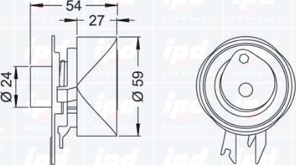 IPD 14-0090 - Натяжна ролик, ремінь ГРМ autocars.com.ua