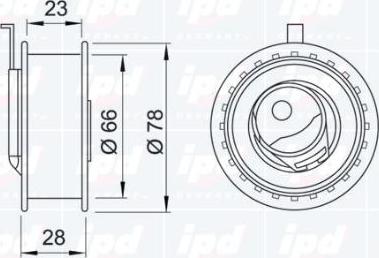 IPD 14-0126 - Натяжна ролик, ремінь ГРМ autocars.com.ua
