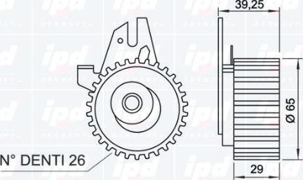 IPD 14-0161 - Натяжной ролик, ремень ГРМ avtokuzovplus.com.ua