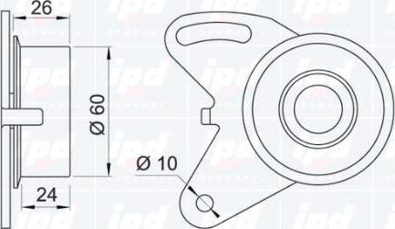 IPD 14-0196 - Натяжна ролик, ремінь ГРМ autocars.com.ua