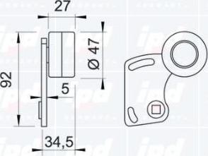 IPD 14-0203 - Натяжна ролик, ремінь ГРМ autocars.com.ua