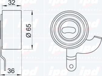 IPD 14-0210 - Натяжна ролик, ремінь ГРМ autocars.com.ua